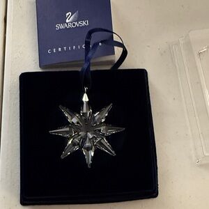 Swarovski Crystal Star Ornament in Silver